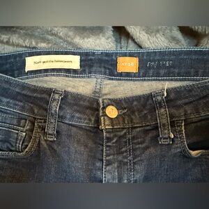 Pilcro and the letter press mid rise flare jeans dark wash 28